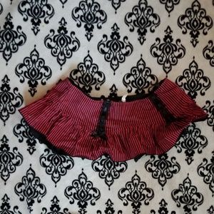 LIP SERVICE gothic red striped micro skirt